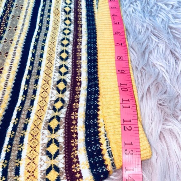 Vintage Yellow Striped Knit Mini Skirt - Picture 8 of 9